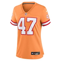 Maillot de match retour des Buccaneers Tampa Bay Nike John Lynch orange pour femme