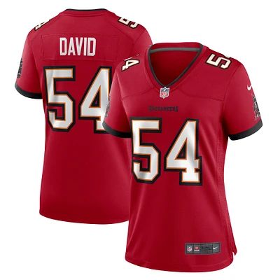 Maillot de match Nike Lavonte David rouge des Buccaneers Tampa Bay pour femme