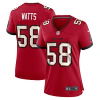 Maillot de match Nike Markees Watts pour femme, rouge, Tampa Bay Buccaneers