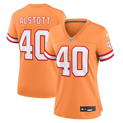 Maillot Nike Mike Alstott pour femme Orange Tampa Bay Buccaneers Throwback Game