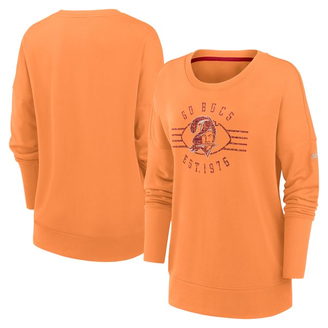 Sweat-shirt à enfiler Nike Orange Tampa Bay Buccaneers Rewind Playback Icon Performance pour femme