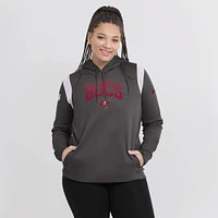 Women's Nike Pewter Tampa Bay Buccaneers Athletic Stack Performance - Pullover Hoodie