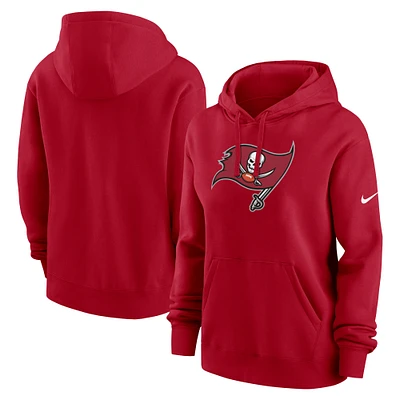 Sweat à capuche en polaire Nike Tampa Bay Buccaneers Club pour femme Rouge