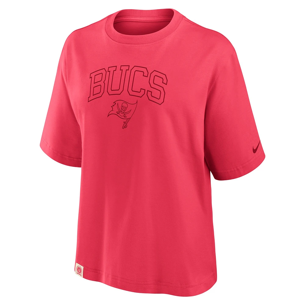 Women's Nike Red Tampa Bay Buccaneers Glory Arch Boxy T-Shirt