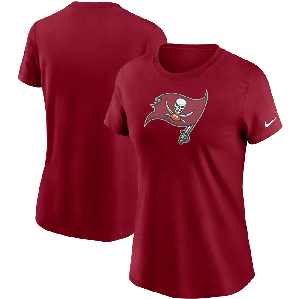 T-shirt essentiel avec logo Nike rouge des Buccaneers de Tampa Bay pour femmes