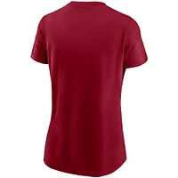 T-shirt essentiel avec logo Nike rouge des Buccaneers de Tampa Bay pour femmes