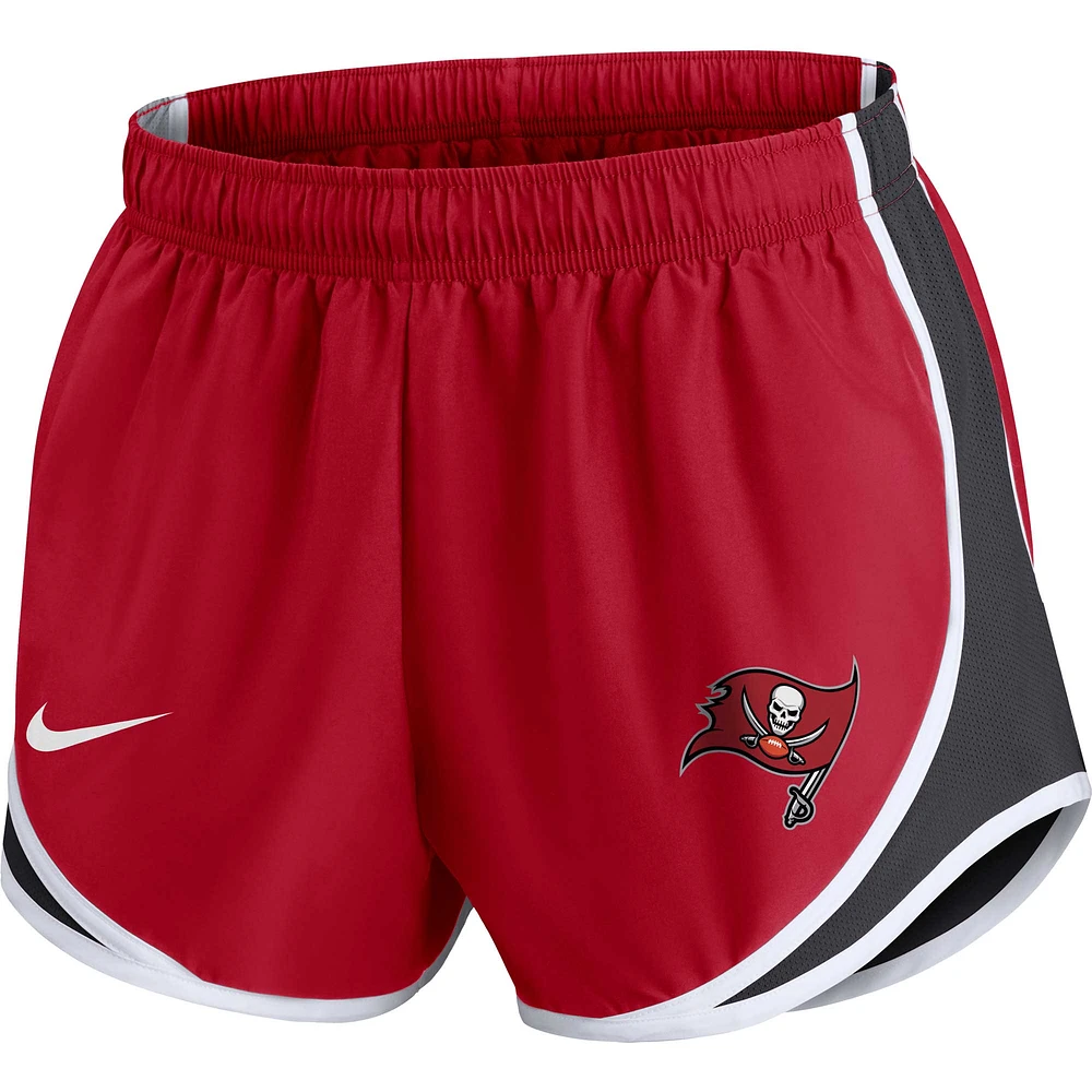 Short Nike Tampa Bay Buccaneers Performance Tempo pour femme, rouge