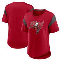 Women's Nike Red Tampa Bay Buccaneers Primary Logo Slub - Fashion Top