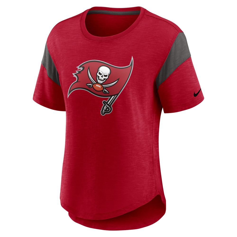 Women's Nike Red Tampa Bay Buccaneers Primary Logo Slub - Fashion Top