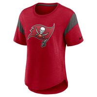 Women's Nike Red Tampa Bay Buccaneers Primary Logo Slub - Fashion Top