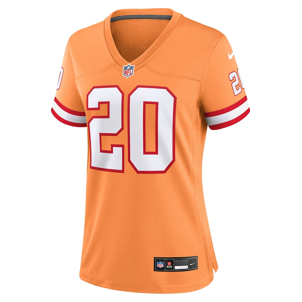 Maillot Femme Nike Ronde Barber Orange Tampa Bay Buccaneers Throwback Game