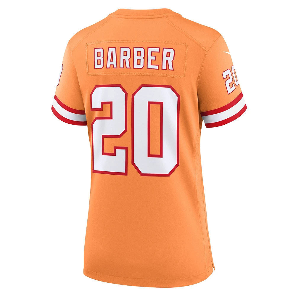 Maillot Femme Nike Ronde Barber Orange Tampa Bay Buccaneers Throwback Game