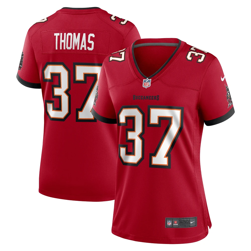 Maillot de match Nike Tavierre Thomas Tampa Bay Buccaneers pour femme, rouge