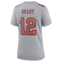 Women's Nike Tom Brady Gray Tampa Bay Buccaneers Atmosphere Fashion Game Jersey