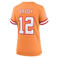 Maillot de joueur Nike Tom Brady orange Tampa Bay Buccaneers pour femme