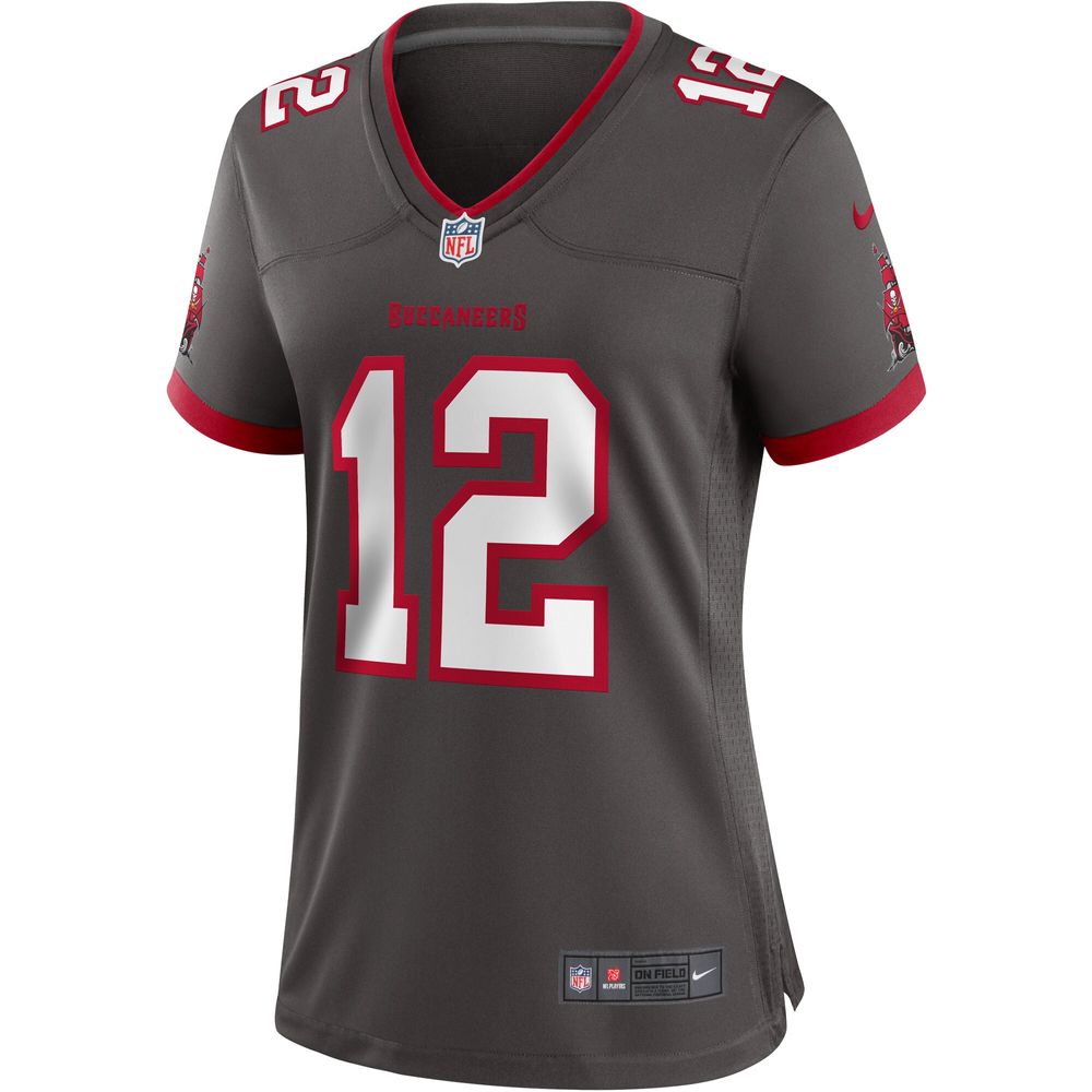 Women's Nike Tom Brady Pewter Tampa Bay Buccaneers Alternate - Game Jersey