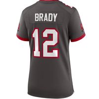 Women's Nike Tom Brady Pewter Tampa Bay Buccaneers Alternate - Game Jersey