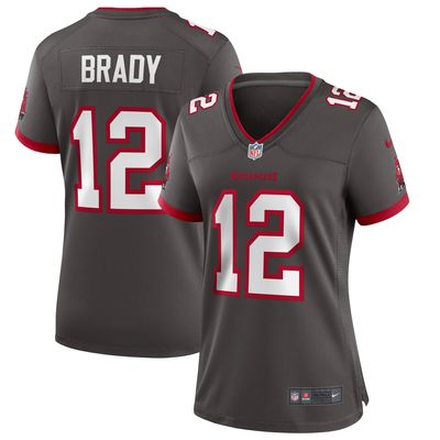 Women's Nike Tom Brady Pewter Tampa Bay Buccaneers Alternate - Game Jersey