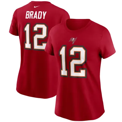 Nike Tom Brady pour femmes Tampa Bay Buccaneers rouge nom et numéro - T-shirt