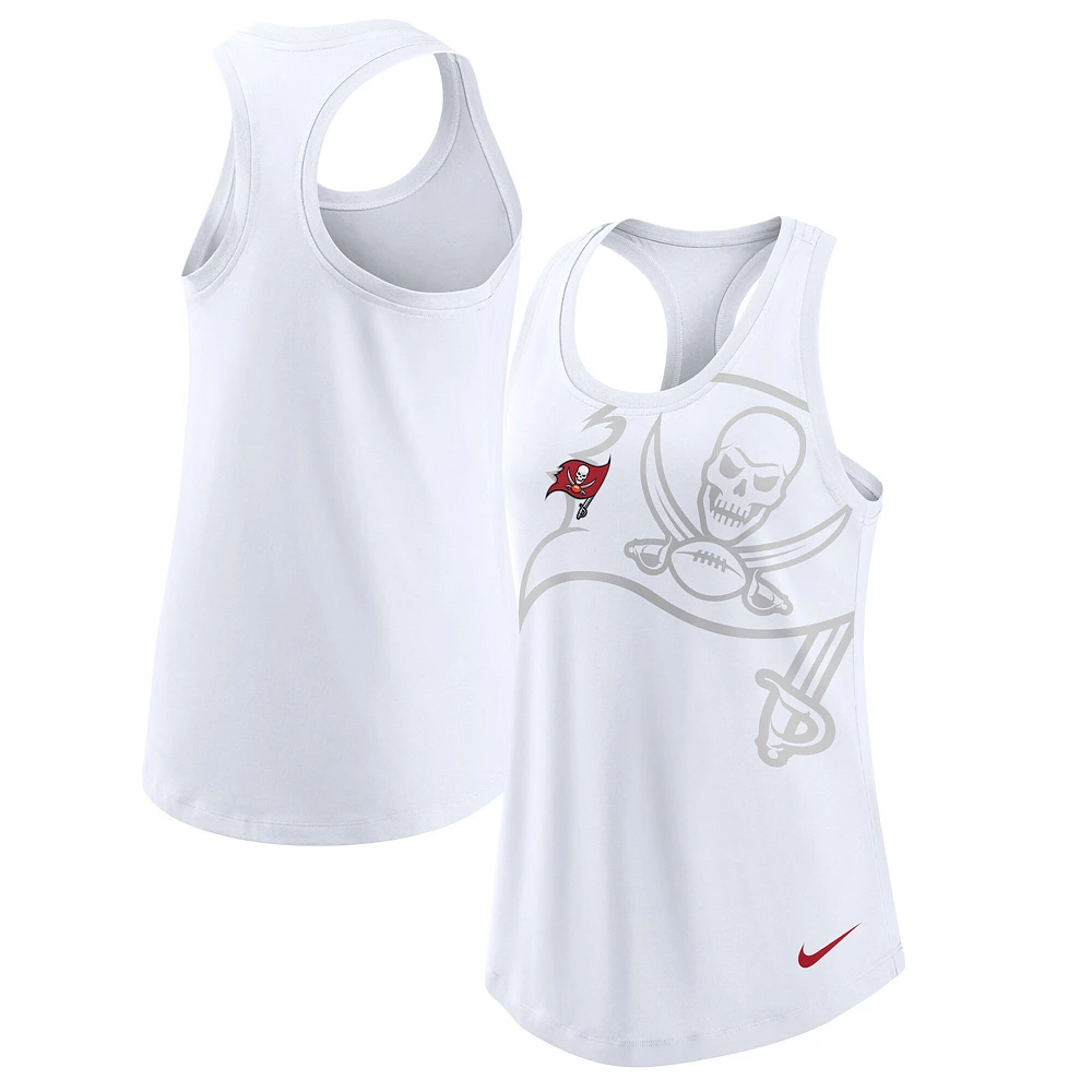 Débardeur Nike Tampa Bay Buccaneers Tri-Blend Racerback pour femme - Blanc