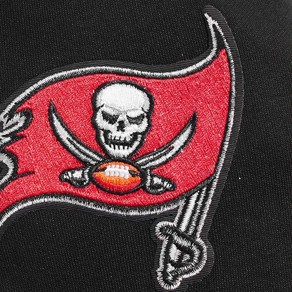 Women's Pro Standard Black Tampa Bay Buccaneers Split Logo Full-Zip Hoodie