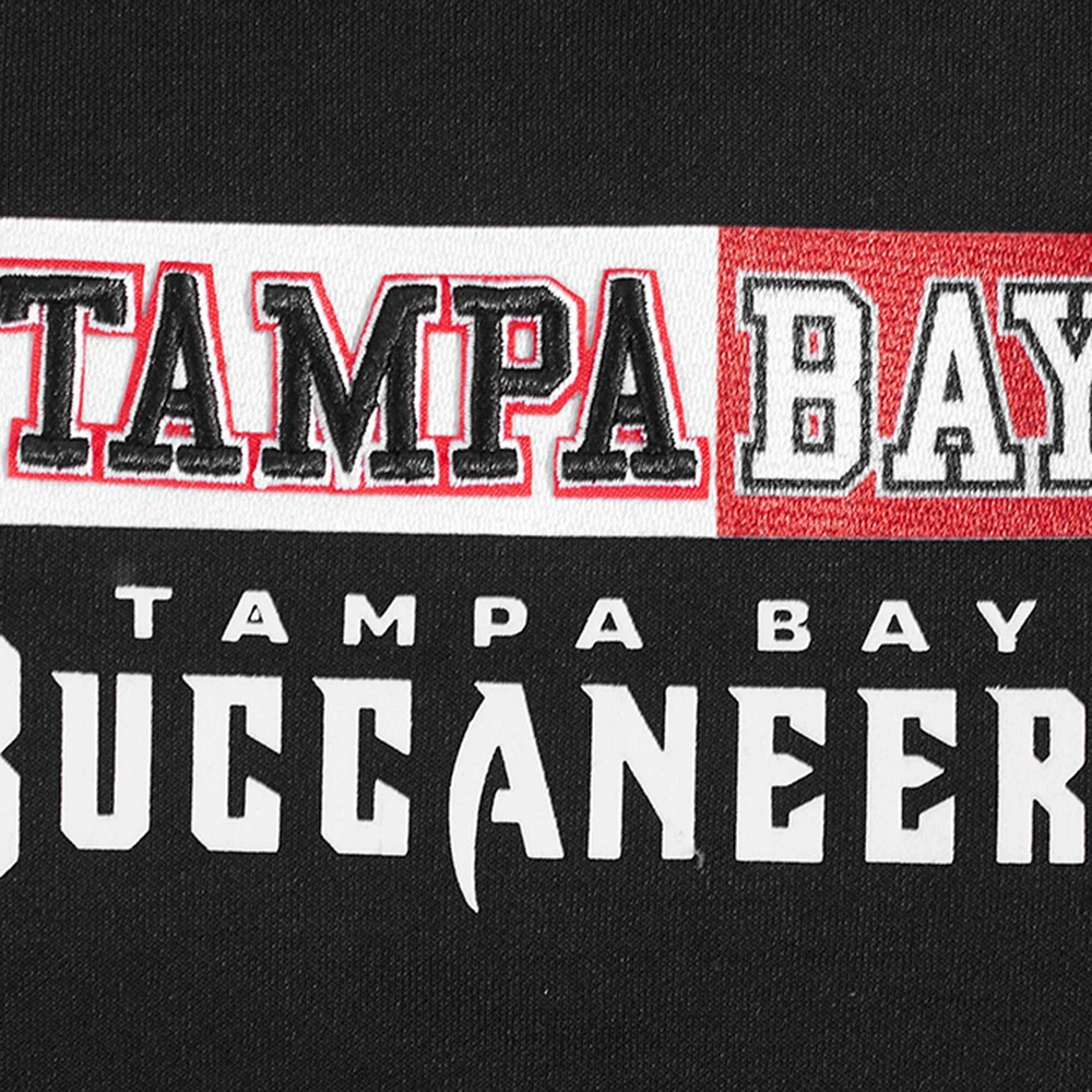 Sweat à capuche zippé logo fendu Pro Standard noir pour femme des Buccaneers de Tampa Bay