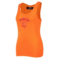 Women's Pro Standard Orange Tampa Bay Buccaneers Triple Tonal Racerback Tank Top