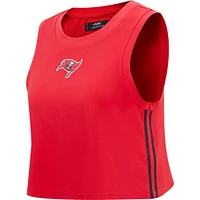 Débardeur court Pro Standard rouge Tampa Bay Buccaneers Ombre Wordmark Classic pour femme