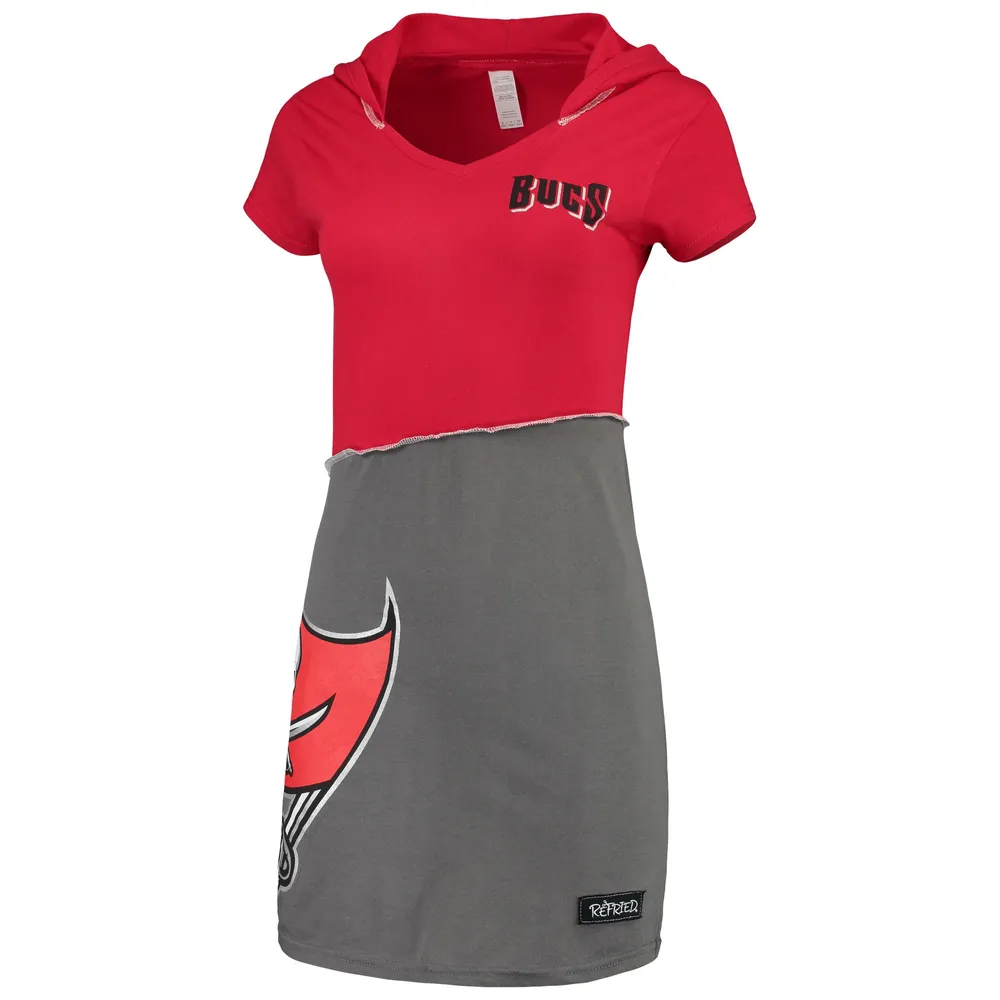 Lids Tampa Bay Buccaneers Refried Apparel Women's Sustainable Hooded Mini  Dress - Red/Pewter