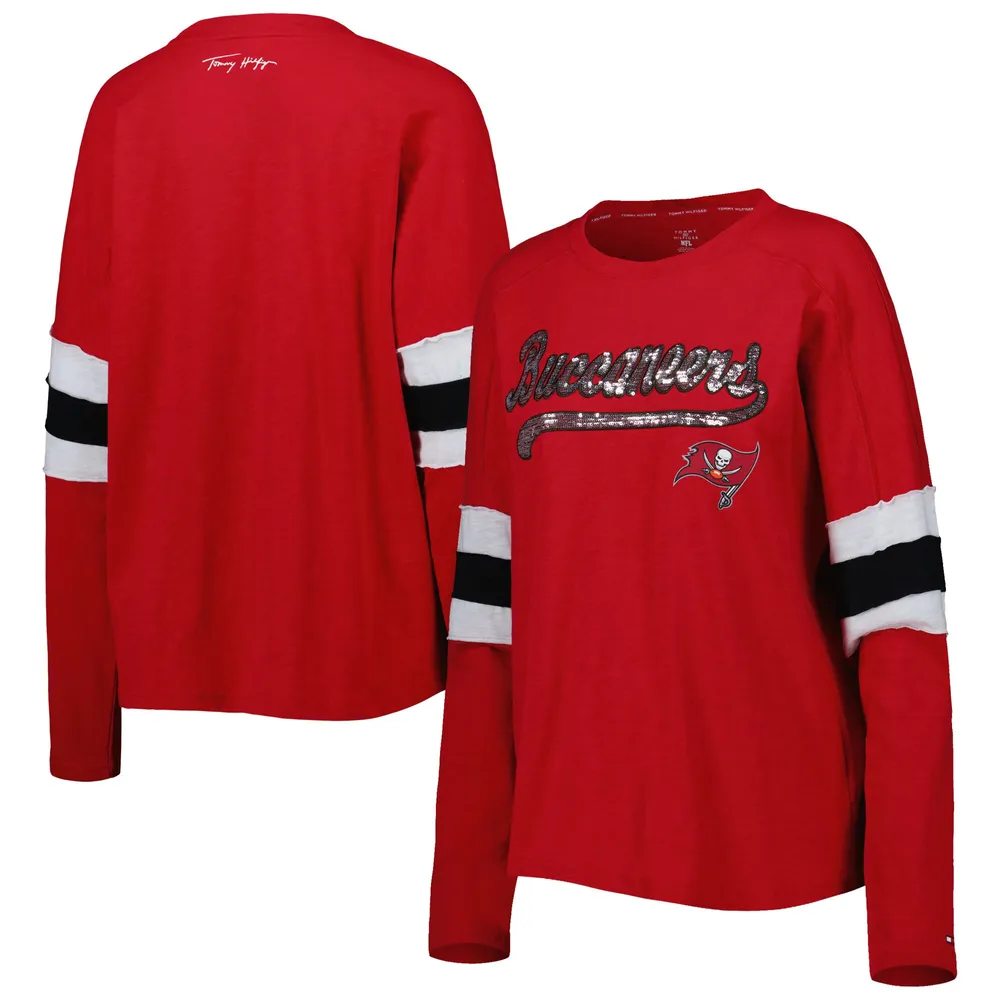 Lids Tampa Bay Buccaneers Tommy Hilfiger Women's Justine Long Sleeve Tunic  T-Shirt - Red