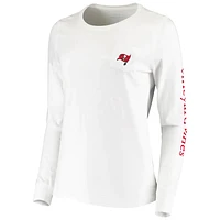 Women's Vineyard Vines White Tampa Bay Buccaneers Helmet Long Sleeve T-Shirt