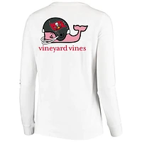 Women's Vineyard Vines White Tampa Bay Buccaneers Helmet Long Sleeve T-Shirt