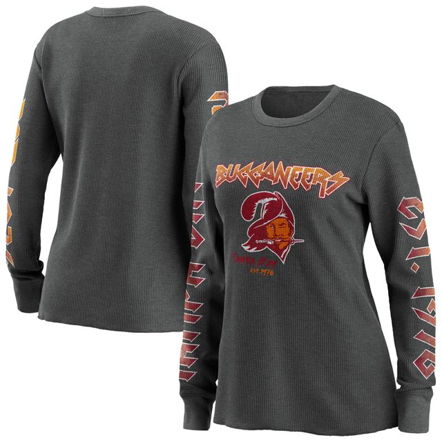 Women's WEAR by Erin Andrews Gris Tampa Bay Buccaneers - Haut thermique à manches longues