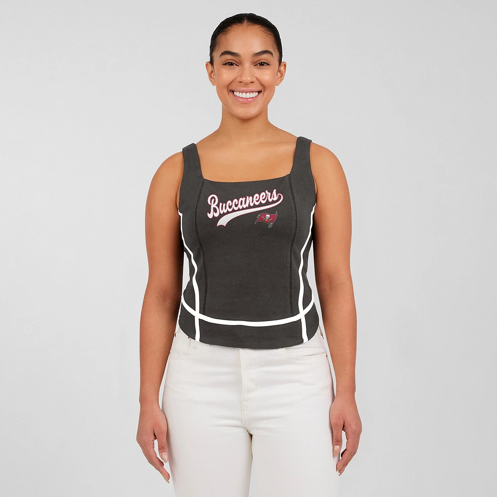 Débardeur à col carré en étain Tampa Bay Buccaneers pour femme WEAR by Erin Andrews