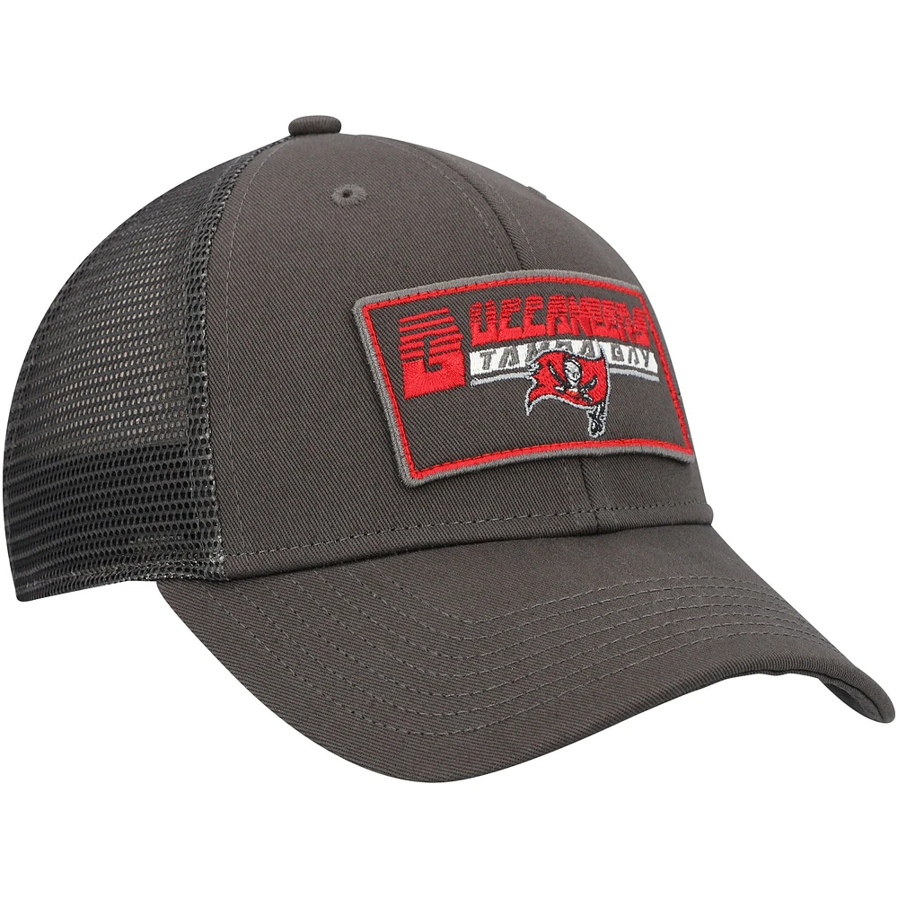 Youth '47 Pewter Tampa Bay Buccaneers Levee MVP Trucker Adjustable Hat