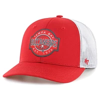 Casquette camionneur réglable Tampa Bay Buccaneers Scramble '47 rouge/blanc pour jeune