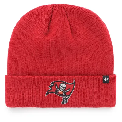 Men's New Era Red Tampa Bay Buccaneers 2022 Sideline Ink Dye Cuffed Knit Hat