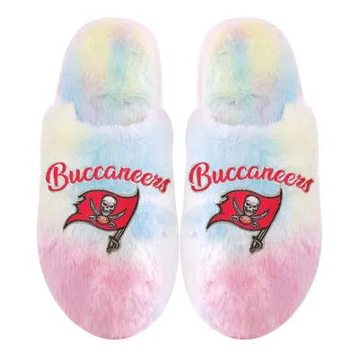 Tampa Bay Buccaneers FOCO Youth Rainbow Script Slippers