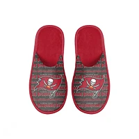 Youth FOCO Tampa Bay Buccaneers Scuff Wordmark Slide Slippers