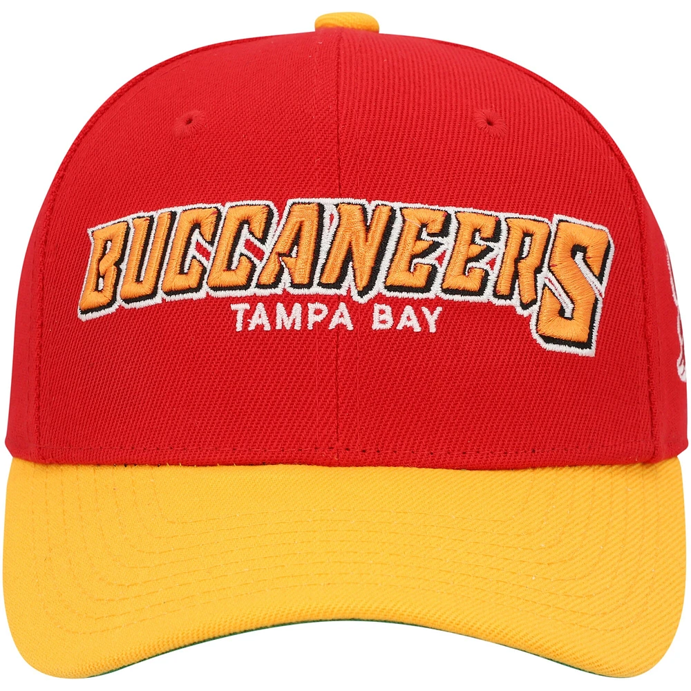 Casquette réglable Shredder Tampa Bay Buccaneers Shredder rouge/jaune Mitchell & Ness pour jeune