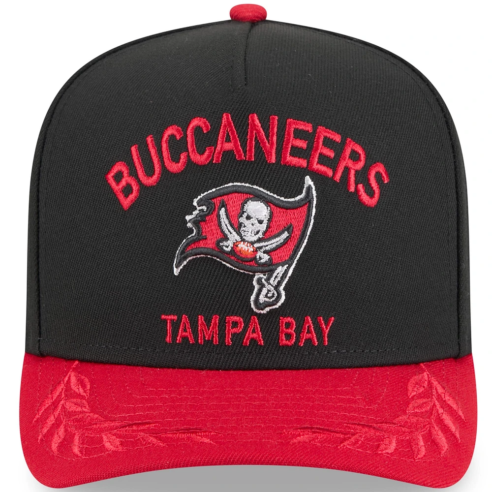 Youth New Era  Black/Red Tampa Bay Buccaneers 2025 NFL Draft A-Frame 9FIFTY Snapback Hat