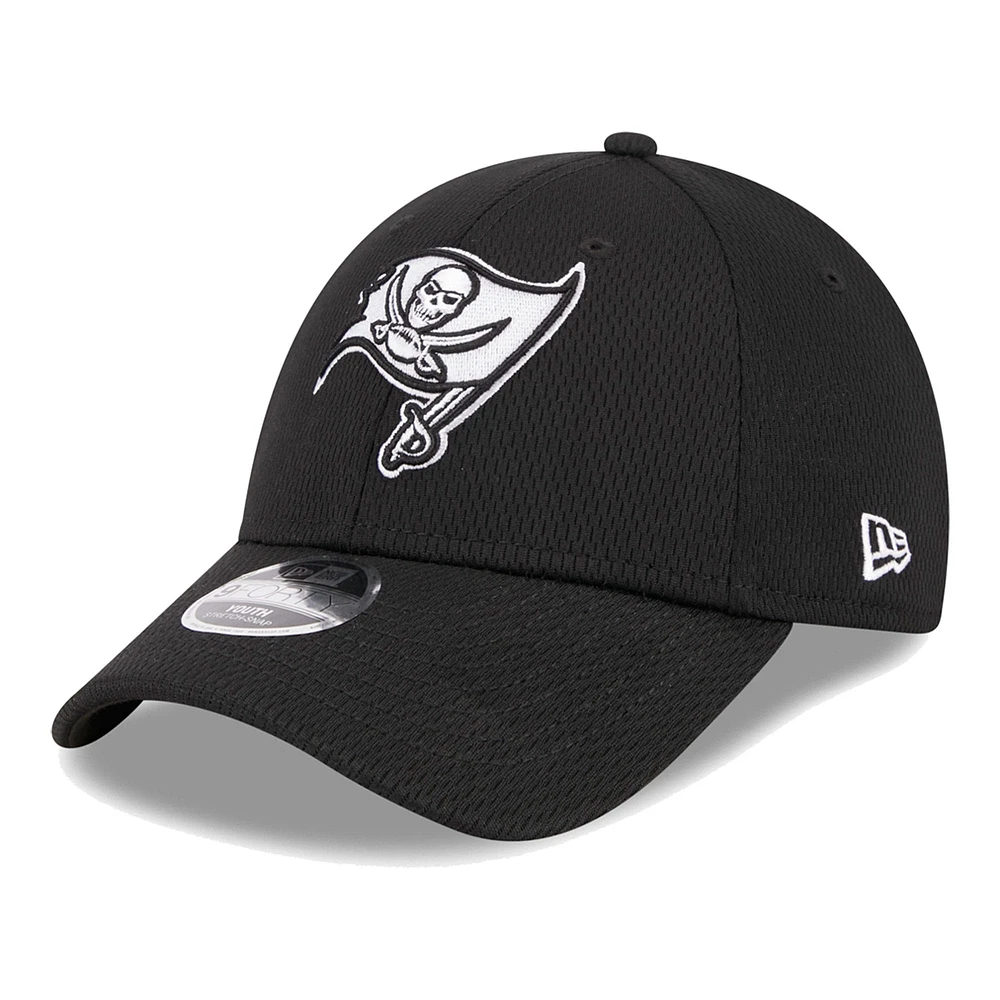 Casquette ajustable New Era noire Tampa Bay Buccaneers Main B-Dub 9FORTY pour jeune