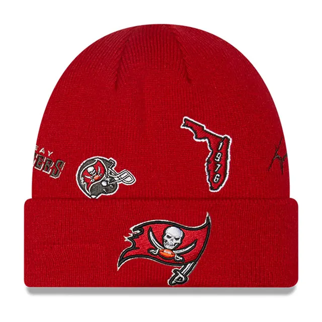 Lids Tampa Bay Buccaneers New Era Youth Historic Repeat Cuffed Knit Hat  with Pom - Orange