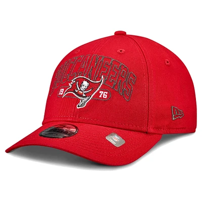 Youth New Era Red Tampa Bay Buccaneers Outline 9FORTY Adjustable Hat