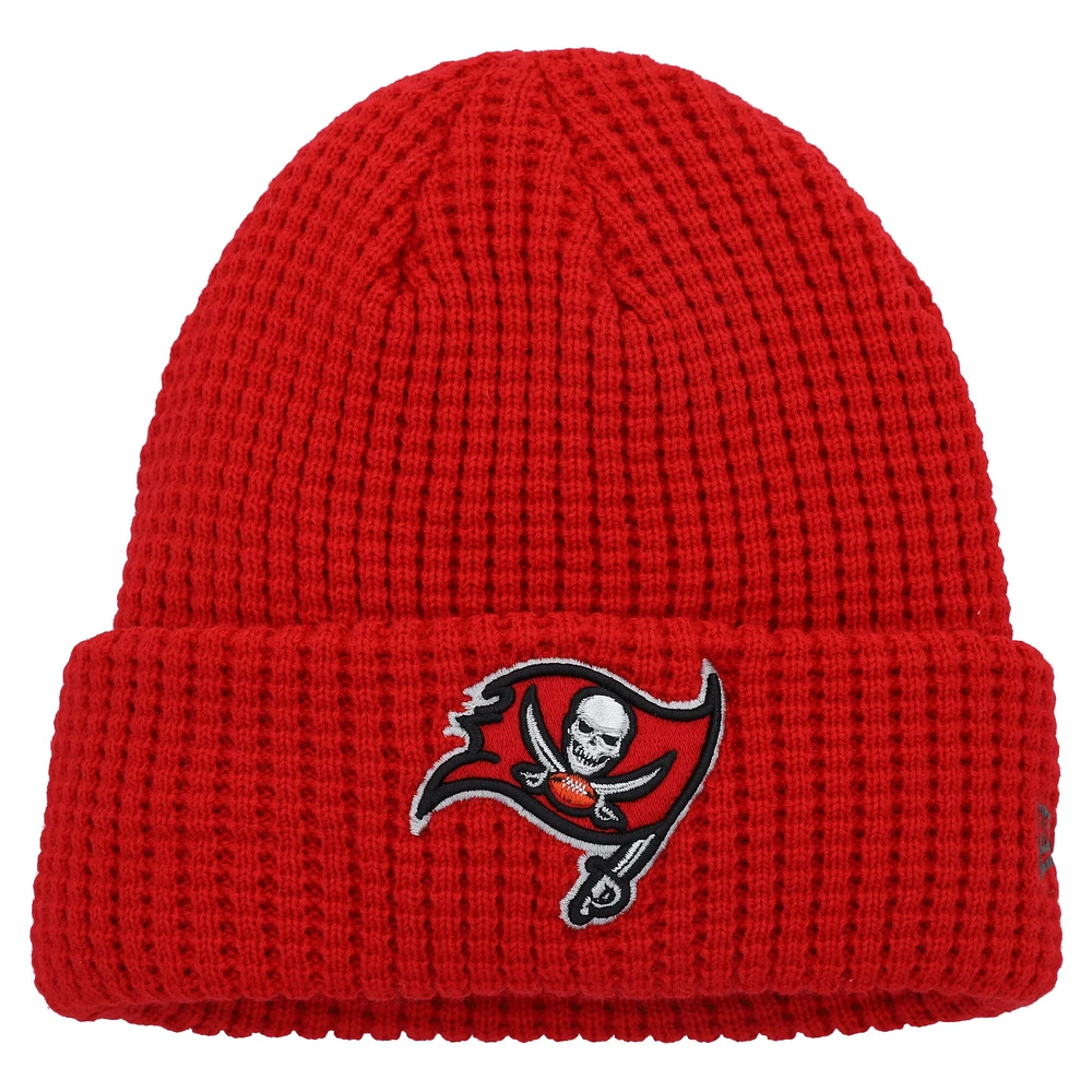 Bonnet en tricot à revers apprêté rouge Tampa Bay Buccaneers New Era pour jeune