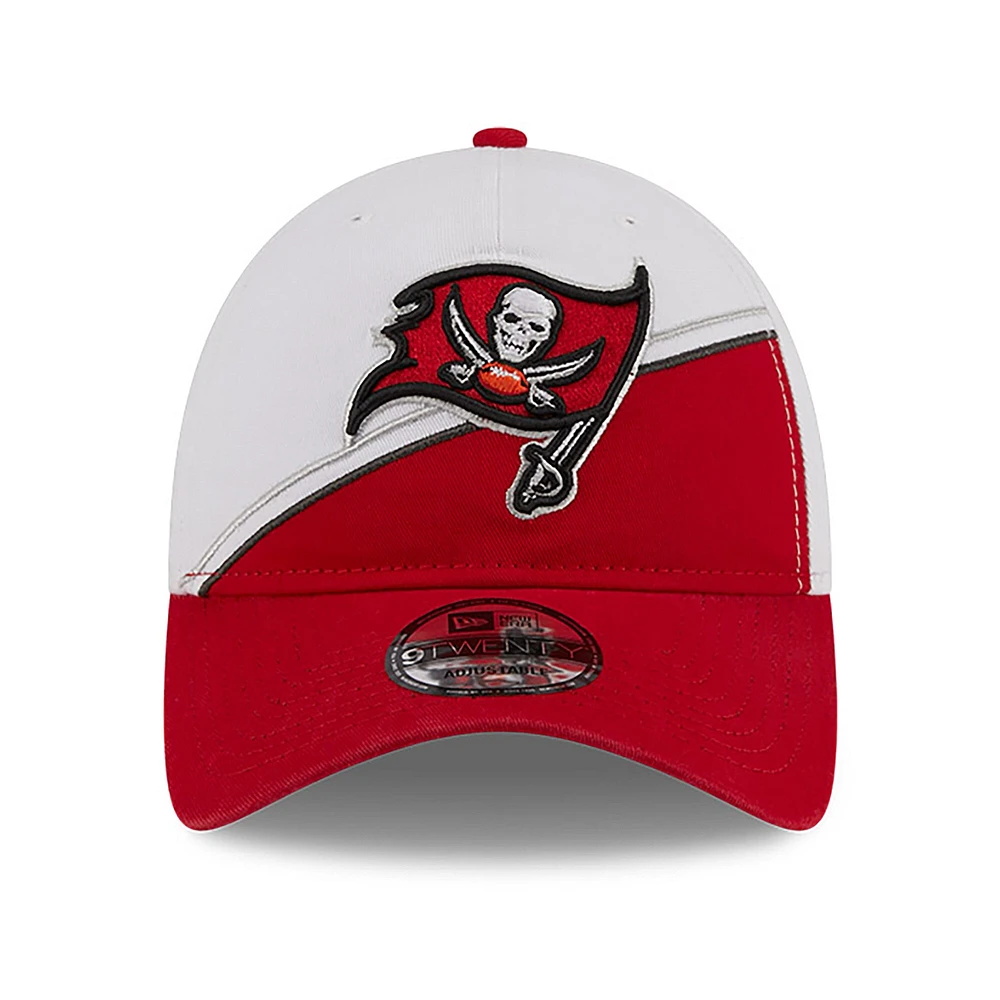 Casquette réglable New Era Tampa Bay Buccaneers 2023 Sideline 9TWENTY pour enfant, blanc/écarlate