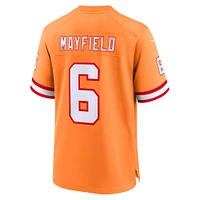 Maillot de match alternatif Nike Baker Mayfield orange des Tampa Bay Buccaneers pour jeunes