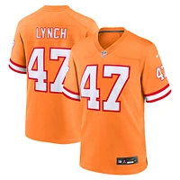 Maillot de match joueur retraité Nike John Lynch orange Tampa Bay Buccaneers pour jeune