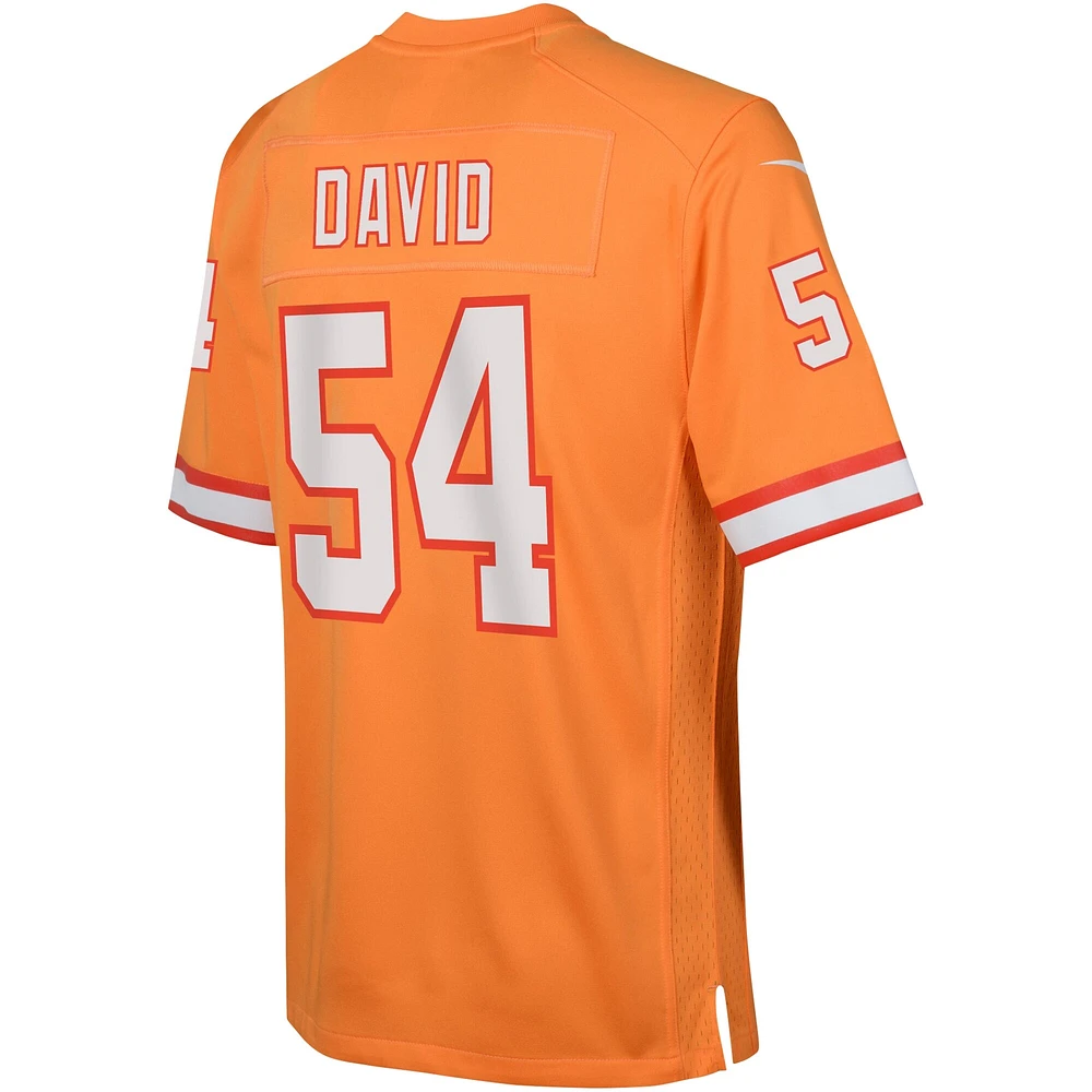 Maillot de match alternatif Nike Lavonte David Orange des Tampa Bay Buccaneers pour jeune