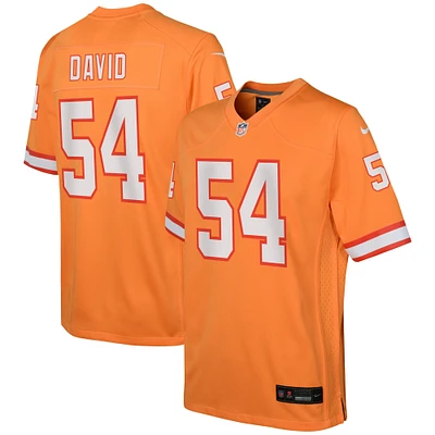 Maillot de match alternatif Nike Lavonte David Orange des Tampa Bay Buccaneers pour jeune
